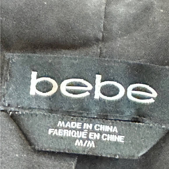 Bebe Black Moto lamb Leather jacket Medium - Picture 7 of 10